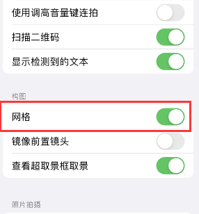 新津苹果手机维修网点分享iPhone如何开启九宫格构图功能