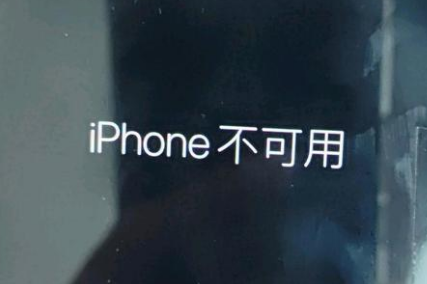 新津苹果服务网点分享锁屏界面显示“iPhone 不可用”如何解决 