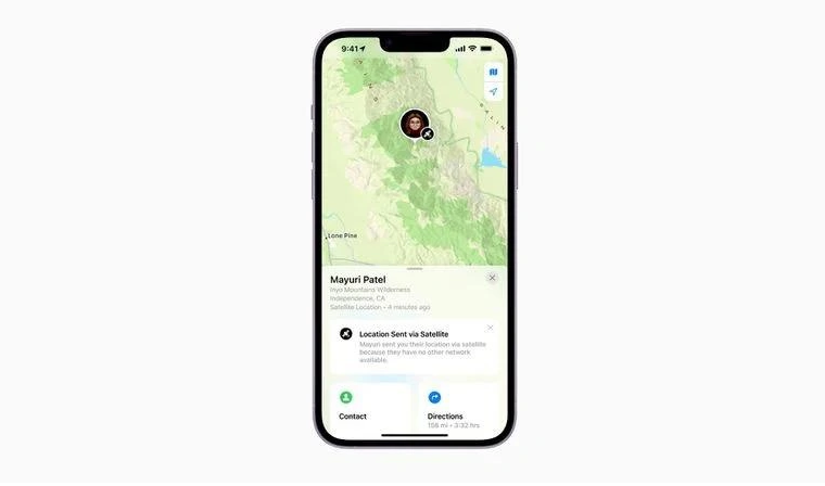 新津苹果14维修分享iPhone14系列中 FindMy功能通过卫星分享位置方法教程 