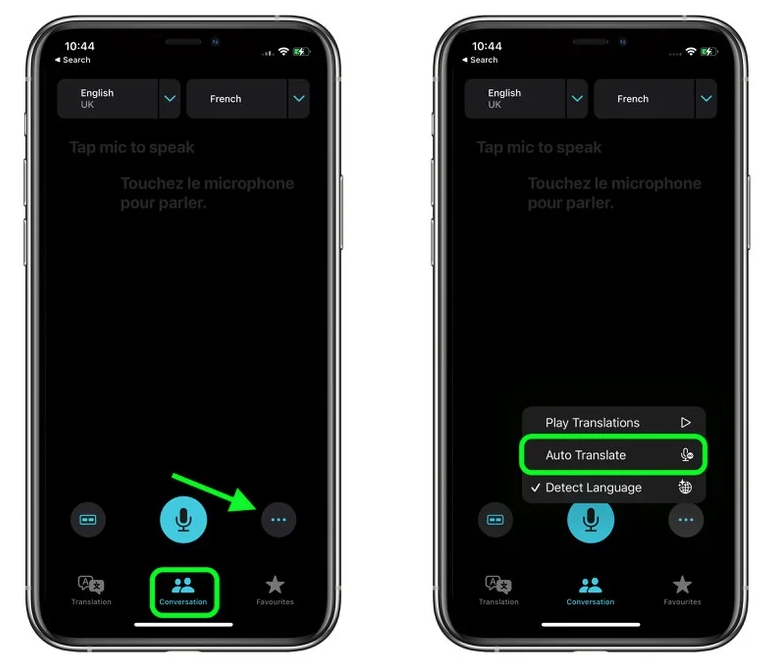 新津苹果手机维修分享iOS 15 “翻译” App 新改进 